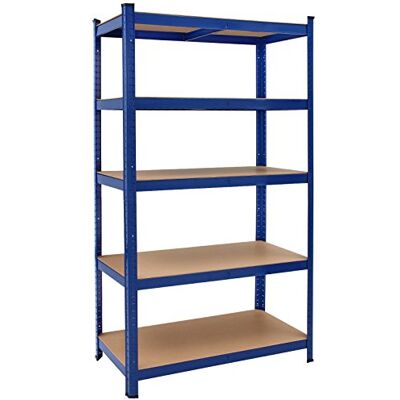 Monzana Deuba Stellingkast Opbergkast Blauw Planken 180 x 90 x 40 cm 875 kg Draagvermogen Rekken 5 Niveaus Metalen frame MDF planken Monzana Deuba Stellingkast Opbergkast Blauw Planken 180 x 90 x 40 cm 875 kg Draagvermogen Rekken 5 Niveaus Metalen frame MDF planken