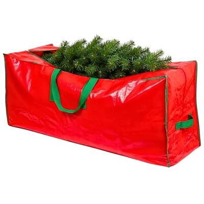 SHATCHI Opbergtas voor kerstboom van duurzaam waterdicht materiaal met ritssluiting en handgrepen (voor kerstboom tot max. 2,7 m groot, gedemonteerd) SHATCHI Opbergtas voor kerstboom van duurzaam waterdicht materiaal met ritssluiting en handgrepen (voor kerstboom tot max. 2,7 m groot, gedemonteerd)