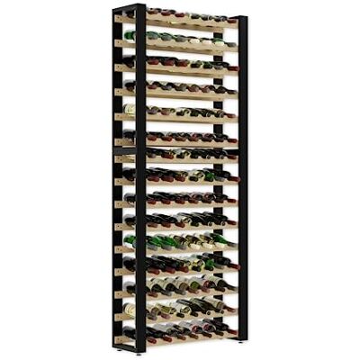 Lenmar RW-serie Wijnrek van hout voor LOFT flessen, kelderrek, wijnrek (LOFT 105, 204 x 84 x 27, 105 flessen) Lenmar RW-serie Wijnrek van hout voor LOFT flessen, kelderrek, wijnrek (LOFT 105, 204 x 84 x 27, 105 flessen)