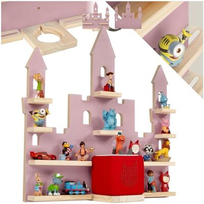 tectake Houten rek met magneetstrips, wandmontage, rek voor kinderkamer, muziekdoos, Tonies Tonie en Toniebox tectake Houten rek met magneetstrips, wandmontage, rek voor kinderkamer, muziekdoos, Tonies Tonie en Toniebox