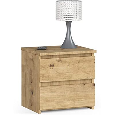 AKORD Ladekast met 2 laden, 40 x 40 x 35 cm (l x h x d), opbergkast voor woonkamer, slaapkamer, kinderen, volwassenen, nachtkastje, doek, slaapkamer, eiken ambachtelijk AKORD Ladekast met 2 laden, 40 x 40 x 35 cm (l x h x d), opbergkast voor woonkamer, slaapkamer, kinderen, volwassenen, nachtkastje, doek, slaapkamer, eiken ambachtelijk