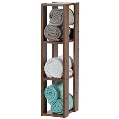 Iris Ohyama , Boekenkast met 3 niveaus, planken verstelbaar om de 14 cm, stabiel, industrieel, wasruimte, woonkamer, entree, slaapkamer, kantoor Open Wood Rack OWR-200 Bruin Iris Ohyama , Boekenkast met 3 niveaus, planken verstelbaar om de 14 cm, stabiel, industrieel, wasruimte, woonkamer, entree, slaapkamer, kantoor Open Wood Rack OWR-200 Bruin