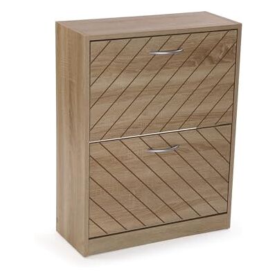 Versa Niall Schoenenrek in rustieke stijl, bruin, 74,5 x 57 x 24 cm Versa Niall Schoenenrek in rustieke stijl, bruin, 74,5 x 57 x 24 cm