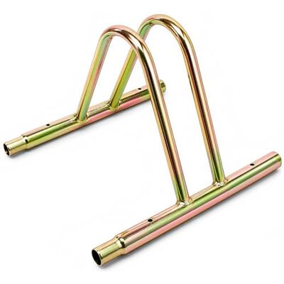 WilTec Rek voor 1 fiets, 395 x 390 x 260 mm, uittrekbaar, vloermontage, fietshouder van geanodiseerd staal, parkeerstandaard WilTec Rek voor 1 fiets, 395 x 390 x 260 mm, uittrekbaar, vloermontage, fietshouder van geanodiseerd staal, parkeerstandaard