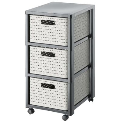 Rotho Country Rolcontainer met 3 laden, kunststof (PP), BPA-vrij, cappuccino, 3 x A4/18 l (37,5 x 32,5 x 71,2 cm) Rotho Country Rolcontainer met 3 laden, kunststof (PP), BPA-vrij, cappuccino, 3 x A4/18 l (37,5 x 32,5 x 71,2 cm)