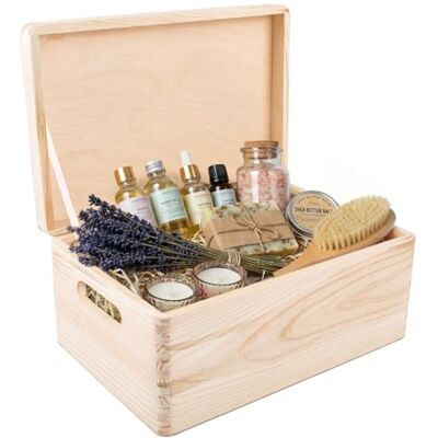 Creative Grote Houten Doos Opberg-Kist 30 x 20 x 14 cm (+/-1cm) Met Deksel en Handvat Borst voor Decoratie Perfect voor Documenten, Voorwerpen, Speelgoed, Gereedschap RUW EN ONVERZEGELD Creative Grote Houten Doos Opberg-Kist 30 x 20 x 14 cm (+/-1cm) Met Deksel en Handvat Borst voor Decoratie Perfect voor Documenten, Voorwerpen, Speelgoed, Gereedschap RUW EN ONVERZEGELD