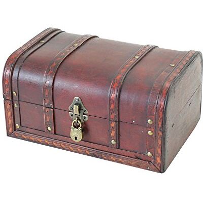 HMF Spanien, schatkist van hout met slot, 30 x 20 x 15 cm, klein, 6401-130 HMF Spanien, schatkist van hout met slot, 30 x 20 x 15 cm, klein, 6401-130
