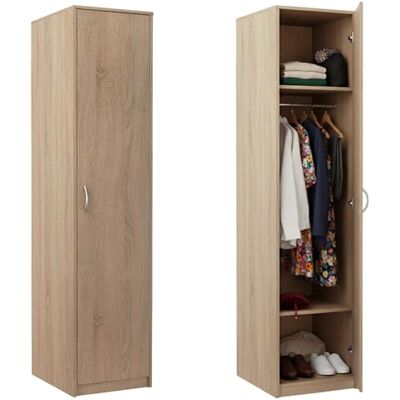 Home Collective Kledingkast met 1 deur, 1 kledingroede en 2 legplanken, kledingkast 40 cm breed, smalle kast met mat oppervlak, van gelamineerd plaatmateriaal, ideaal voor slaapkamer, woonkamer, hal sonoma Home Collective Kledingkast met 1 deur, 1 kledingroede en 2 legplanken, kledingkast 40 cm breed, smalle kast met mat oppervlak, van gelamineerd plaatmateriaal, ideaal voor slaapkamer, woonkamer, hal sonoma