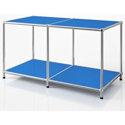KARAT Metalen rek Concept Epure MK-016 – dressoir en opbergrek met open oppervlakken – bijzettafel L 78 × D 40 × H 46 cm (blauw) KARAT Metalen rek Concept Epure MK-016 – dressoir en opbergrek met open oppervlakken – bijzettafel L 78 × D 40 × H 46 cm (blauw)