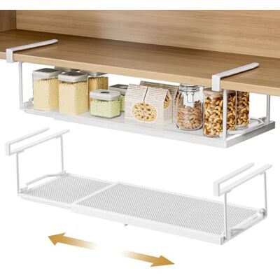 Yorbay Set van 2 metalen hangmanden Verstelbare opbergmand van 38 tot 70 cm Voor schoenenkasten en kasten Wit Yorbay Set van 2 metalen hangmanden Verstelbare opbergmand van 38 tot 70 cm Voor schoenenkasten en kasten Wit