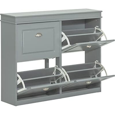 SoBuy FSR79-HG Schoenenkast, ruimtebesparend, verstelbaar (L 105 x D24 x A83 cm, grijs) SoBuy FSR79-HG Schoenenkast, ruimtebesparend, verstelbaar (L 105 x D24 x A83 cm, grijs)