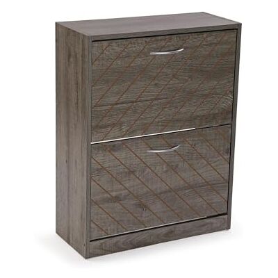 Versa Niall Schoenenrek in rustieke stijl, 74,5 x 57 x 24 cm, grijs Versa Niall Schoenenrek in rustieke stijl, 74,5 x 57 x 24 cm, grijs