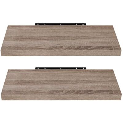 EUGAD 0116QJ-2 Set van 2 moderne houten wandplanken, 60 x 22,9 x 3,8 cm, geel eiken EUGAD 0116QJ-2 Set van 2 moderne houten wandplanken, 60 x 22,9 x 3,8 cm, geel eiken