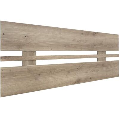 DHOME Hoofdeinde van gerecycled MDF-hout, horizontale stijl, groot, voor bed, type pallet, hardware inbegrepen (110 x 46 cm, horizontaal breed, eiken) DHOME Hoofdeinde van gerecycled MDF-hout, horizontale stijl, groot, voor bed, type pallet, hardware inbegrepen (110 x 46 cm, horizontaal breed, eiken)