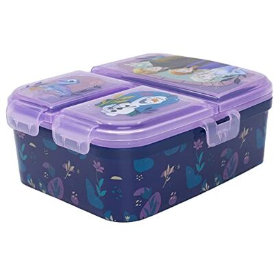 Stor Lunchbox voor kinderen, meerkleurig, XL, met 4 vakken, Frozen Stor Lunchbox voor kinderen, meerkleurig, XL, met 4 vakken, Frozen