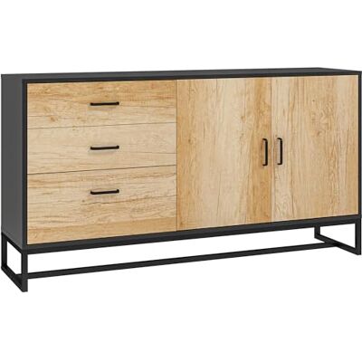 HOMCOM Dressoir, woonkamer, opbergkast met kast, natuurlijk hout HOMCOM Dressoir, woonkamer, opbergkast met kast, natuurlijk hout