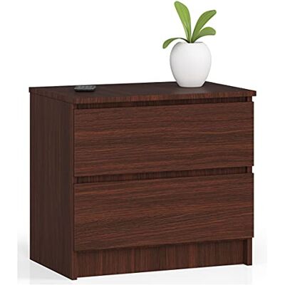 AKORD K60 commode met 2 laden, klassieke commode voor slaapkamer, woonkamer, opbergkast, 60 x 55 x 40 cm (l x h x d), gewicht 20 kg, wengé AKORD K60 commode met 2 laden, klassieke commode voor slaapkamer, woonkamer, opbergkast, 60 x 55 x 40 cm (l x h x d), gewicht 20 kg, wengé