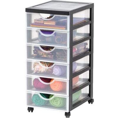 Iris Ohyama , Opbergtoren van kunststof, lade voor bureau, 22 l, DDDC-322, wit, L 37,5 x D 29 x H 61,5 cm Iris Ohyama , Opbergtoren van kunststof, lade voor bureau, 22 l, DDDC-322, wit, L 37,5 x D 29 x H 61,5 cm