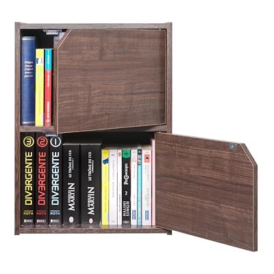 Iris Ohyama Movian, Wastafelonderkast met deuren / kast met planken / boekenkast / kast met 2 deuren, design, modulair, kantoor, woonkamer, slaapkamer Shelf-module MDB-2D bruin Iris Ohyama Movian, Wastafelonderkast met deuren / kast met planken / boekenkast / kast met 2 deuren, design, modulair, kantoor, woonkamer, slaapkamer Shelf-module MDB-2D bruin
