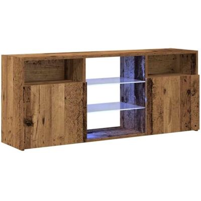 vidaXL TV-kast met LED-verlichting oud bewerkt hout vidaXL TV-kast met LED-verlichting oud bewerkt hout