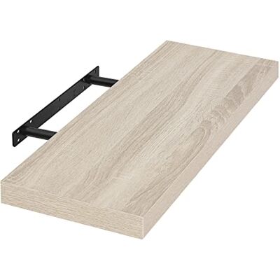 EUGAD Wandrek van MDF, decoratief opbergrek, zwevend, 50 cm lang, Sonoma-eiken EUGAD Wandrek van MDF, decoratief opbergrek, zwevend, 50 cm lang, Sonoma-eiken