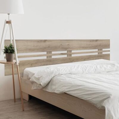 DHOME Hoofdeinde van gerecycled MDF-hout, horizontale stijl, groot, voor bed, pallet, hardware, inclusief (180 cm dubbel horizontaal breed, eiken) DHOME Hoofdeinde van gerecycled MDF-hout, horizontale stijl, groot, voor bed, pallet, hardware, inclusief (180 cm dubbel horizontaal breed, eiken)