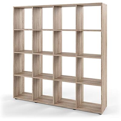 Vicco Kamer divider Karree 16 vakken boekenkast staande plank archiefrek wandrek ruimteverdeler (Sonoma eik) Vicco Kamer divider Karree 16 vakken boekenkast staande plank archiefrek wandrek ruimteverdeler (Sonoma eik)