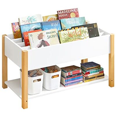 SoBuy Boeken- en speelgoedrek, multifunctionele opbergkast, 2 planken, 85 x 42 x 45 cm (l x b x h), KMB35-W SoBuy Boeken- en speelgoedrek, multifunctionele opbergkast, 2 planken, 85 x 42 x 45 cm (l x b x h), KMB35-W