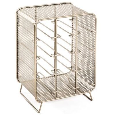 HAKU Gouden wijnrek 12 flessen, geperforeerd metalen wijnrek afmetingen: B 30 x H 46 x D 24 cm, stijl: Art Deco HAKU Gouden wijnrek 12 flessen, geperforeerd metalen wijnrek afmetingen: B 30 x H 46 x D 24 cm, stijl: Art Deco