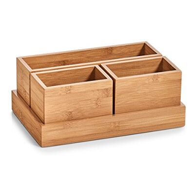 Zeller 25385 Organizer van natuurlijk hout, natuur, 28 x 17,7 x 11 cm Zeller 25385 Organizer van natuurlijk hout, natuur, 28 x 17,7 x 11 cm
