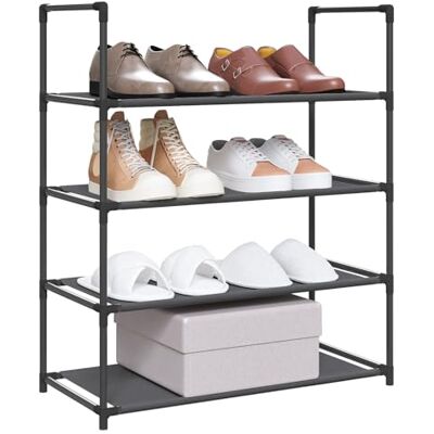 WOLTU SR0007 Schoenenrek, schoenenrek voor 12 paar schoenen, 60 x 28 x 71 cm, zwart WOLTU SR0007 Schoenenrek, schoenenrek voor 12 paar schoenen, 60 x 28 x 71 cm, zwart