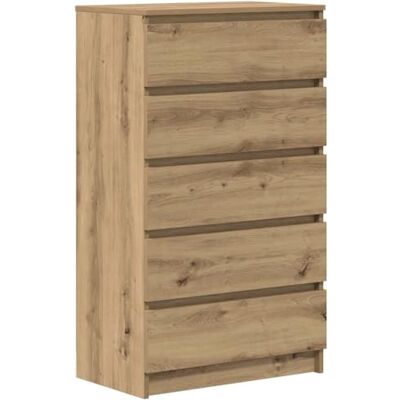 vidaXL Commode eiken ambachtelijk 60 x 36 x 103 cm bewerkt hout vidaXL Commode eiken ambachtelijk 60 x 36 x 103 cm bewerkt hout