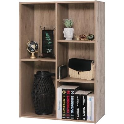 Iris Ohyama , Boekenkast, 5 vakken, boekenkast, scheidingswand, woonkamer, slaapkamer, kantoor basic opbergplank CX-23C asbruin Iris Ohyama , Boekenkast, 5 vakken, boekenkast, scheidingswand, woonkamer, slaapkamer, kantoor basic opbergplank CX-23C asbruin