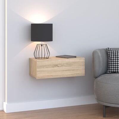 IDIMEX THALA hanglade, nachtkastje met 1 lade zonder handvat, melamine coating, hout, Sonoma eiken IDIMEX THALA hanglade, nachtkastje met 1 lade zonder handvat, melamine coating, hout, Sonoma eiken