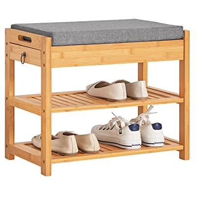 SoBuy FSR49-N Schoenenkast 2 Legplanken Bamboe SoBuy FSR49-N Schoenenkast 2 Legplanken Bamboe