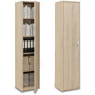 Home Collective Boekenkast Kast Organizer Multifunctionele kast met 4 verstelbare planken Documentenrek Smal houten wandrek voor slaapkamer, gang of kantoor Breedte 50 cm Sonoma Home Collective Boekenkast Kast Organizer Multifunctionele kast met 4 verstelbare planken Documentenrek Smal houten wandrek voor slaapkamer, gang of kantoor Breedte 50 cm Sonoma
