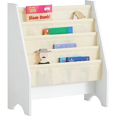 SoBuy Boekenkast voor kinderen, speelgoed, kinderen, met 4 vakken, stof, rek voor slaapkamer, speelgoed en boek, boekenkast, opbergmeubel, wit, 62 x 30 x 71 cm, FRG225-W SoBuy Boekenkast voor kinderen, speelgoed, kinderen, met 4 vakken, stof, rek voor slaapkamer, speelgoed en boek, boekenkast, opbergmeubel, wit, 62 x 30 x 71 cm, FRG225-W