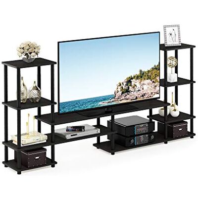 Furinno Turn-N-Tube TV-meubels zonder gereedschap, hout, espresso, eenheidsmaat, espresso, eenheidsmaat Furinno Turn-N-Tube TV-meubels zonder gereedschap, hout, espresso, eenheidsmaat, espresso, eenheidsmaat
