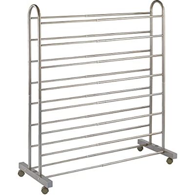 WENKO Schoenenrek Giant 4 wielen, voor 10 paar schoenen, gepoedercoat metaal, 67-116 x 125,5 x 43 cm, bruin WENKO Schoenenrek Giant 4 wielen, voor 10 paar schoenen, gepoedercoat metaal, 67-116 x 125,5 x 43 cm, bruin