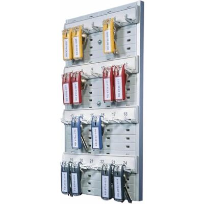 Durable 195610 Keybox Board wandpaneel voor 24 sleutelhangers, keyclip, grijs Durable 195610 Keybox Board wandpaneel voor 24 sleutelhangers, keyclip, grijs