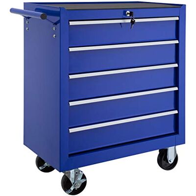 tectake ® gereedschapswagen 5 laden werkplaatswagen blauwe stalen kast tectake ® gereedschapswagen 5 laden werkplaatswagen blauwe stalen kast