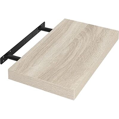 EUGAD Wandrek van MDF, decoratief opbergrek, zwevend, 25 cm lang, Sonoma-eiken EUGAD Wandrek van MDF, decoratief opbergrek, zwevend, 25 cm lang, Sonoma-eiken