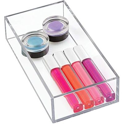 InterDesign iDesign Opbergdoos voor badkamer, keuken of kantoor, kleine ladebox van BPA-vrij kunststof, stapelbare cosmetica-organizer voor make-up, doorzichtig, S: 10 cm x 20,3 cm InterDesign iDesign Opbergdoos voor badkamer, keuken of kantoor, kleine ladebox van BPA-vrij kunststof, stapelbare cosmetica-organizer voor make-up, doorzichtig, S: 10 cm x 20,3 cm