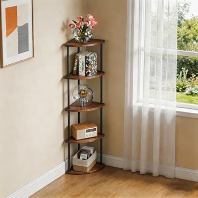 LANTUS Bibliothèque Enfant, Étagère d'angle,Étagère de Rangement,Salle de Jeuxpour Salon, Chambre, Cuisine, Marron Rustique étagère autoportante,30 x 30 x 122 cm 5 Couches (Type B) LANTUS Bibliothèque Enfant, Étagère d'angle,Étagère de Rangement,Salle de Jeuxpour Salon, Chambre, Cuisine, Marron Rustique étagère autoportante,30 x 30 x 122 cm 5 Couches (Type B)