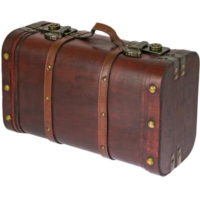 HMF Vintage houten schatkist 6412-140, 40 x 23,5 x 16,5 cm, groot, Peru HMF Vintage houten schatkist 6412-140, 40 x 23,5 x 16,5 cm, groot, Peru