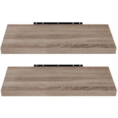 EUGAD 0115QJ-2 Set van 2 moderne houten wandplanken, 50 x 22,9 x 3,8 cm, geel eiken EUGAD 0115QJ-2 Set van 2 moderne houten wandplanken, 50 x 22,9 x 3,8 cm, geel eiken