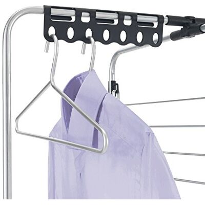 Metaltex Set van 2 haken voor 6 kleerhangers, 24 x 7 cm, zwart Metaltex Set van 2 haken voor 6 kleerhangers, 24 x 7 cm, zwart