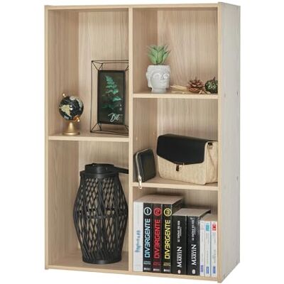 Iris Ohyama , Boekenkast, 5 vakken, boekenkast, scheidingswand, woonkamer, slaapkamer, kantoor basic opbergplank CX-23C lichtbruin Iris Ohyama , Boekenkast, 5 vakken, boekenkast, scheidingswand, woonkamer, slaapkamer, kantoor basic opbergplank CX-23C lichtbruin