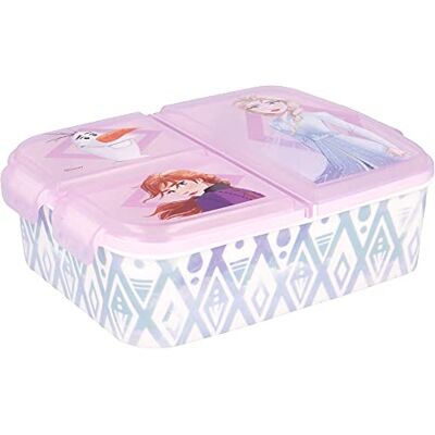 Stor Frozen, Elsa, Anna, Olaf, lunchbox met 3 vakken voor kinderen Stor Frozen, Elsa, Anna, Olaf, lunchbox met 3 vakken voor kinderen