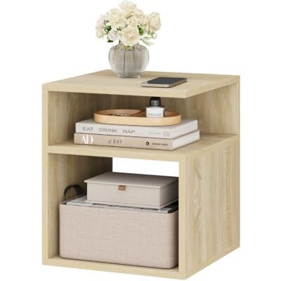 EUGAD Nachtkastje met 3 planken, modern wit voor slaapkamer, ruimtebesparend meubel, 35 x 35 x 41,5 cm, van hout, 0007CTG EUGAD Nachtkastje met 3 planken, modern wit voor slaapkamer, ruimtebesparend meubel, 35 x 35 x 41,5 cm, van hout, 0007CTG
